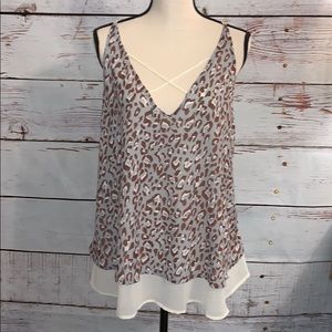 NWOT Leopard Spaghetti Strap Tank